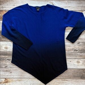 Bloomingdale’s Black Cashmere Sweater Asymmetrical Tunic Pullover Size Large